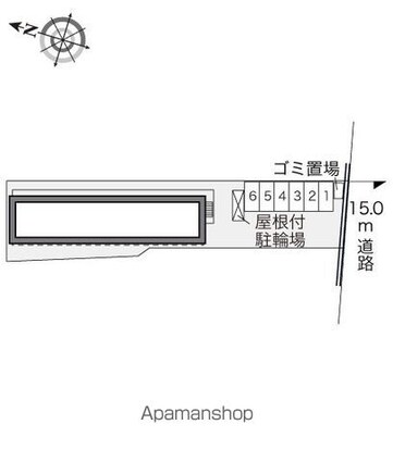 レオパレス華Ⅱ[1K/23.18m2]の配置図