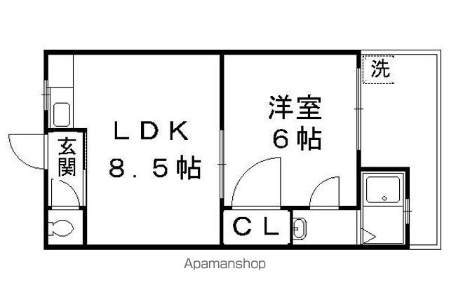マンションニュー北山の間取り写真