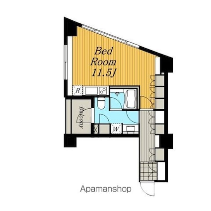 東京都台東区上野３丁目[1R/35.87m2]の間取図