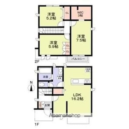 フォレストガーデン稲毛[3LDK/85.28m2]の間取図