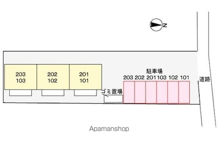 シティハイツ川地[1LDK/39.19m2]の配置図