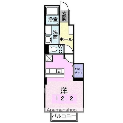 ロイヤルスクウェア　一宮Ⅱ[1R/32.9m2]の間取図