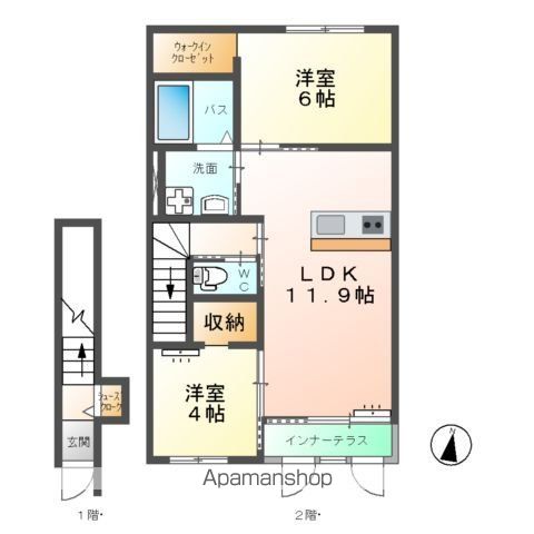 高尾崎　ＮＥＷ　ＴＯＷＮ　ＬＡ・ＴＥＲＲＥ　Ｉの間取り