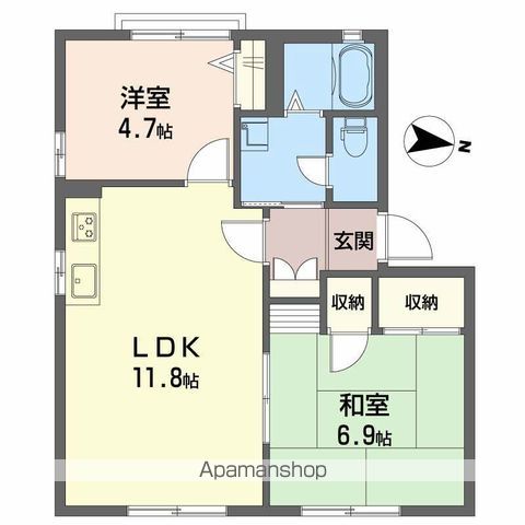 フレグランス竹原 A棟の間取り写真