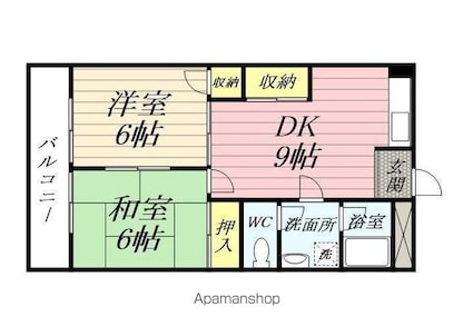 Ｒ３マンション[2DK/45.36m2]の間取図