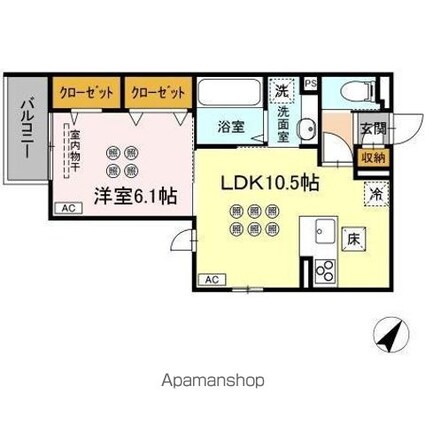 ｃａｍｐａｎｅｌｌａ高須[1LDK/41.17m2]の間取図