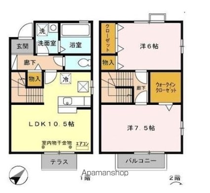 レセンテ八潮　ＡＢＣＤＥ[2LDK/66.01m2]の間取図