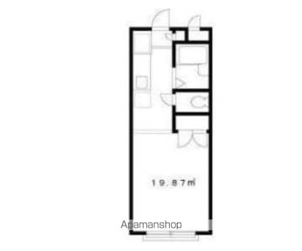 クレストハネスＫ[1K/19.87m2]の間取図
