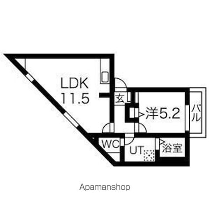 愛知県名古屋市北区辻町６丁目[1LDK/40.34m2]の間取図