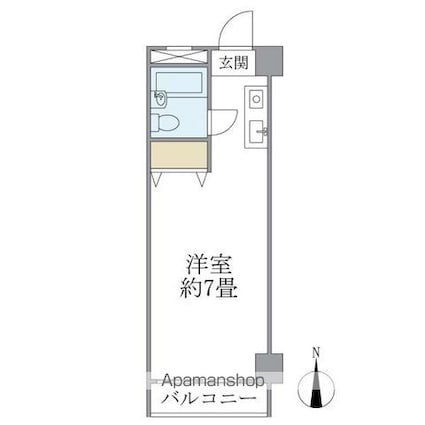 ハウスチェリー上馬[1R/19.8m2]の間取図