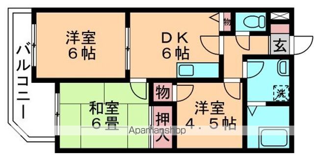 ベルヴィ西都賀の間取り写真