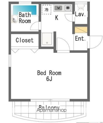 セレナ目白[1K/20m2]の間取図
