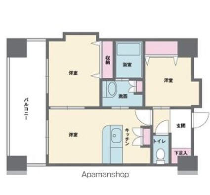 ＨＦ西新宿レジデンスＷＥＳＴ[1SLDK/41.35m2]の間取図
