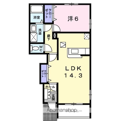 クリアランス　ハウス[1LDK/48.19m2]の間取図