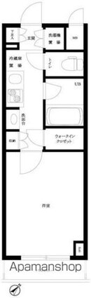 ルーブル浜松町[1K/25.48m2]の間取図