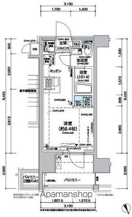 レジディア蒲田Ⅴ[1R/20.01m2]の間取図