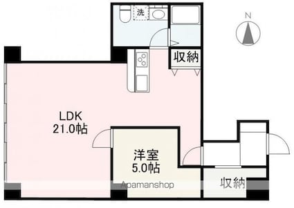 香川県高松市塩屋町[1LDK/64m2]の間取図