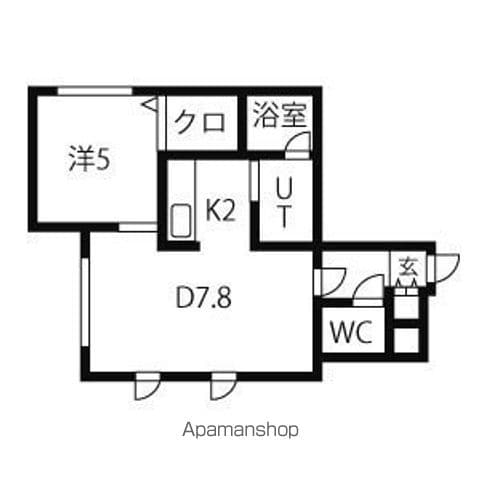 ブランノワール東区役所の間取り写真