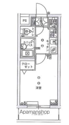 東京都練馬区豊玉北３丁目[1K/20.46m2]の間取図