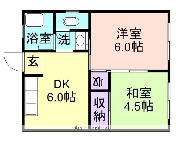 和歌山市加太のアパートの間取り