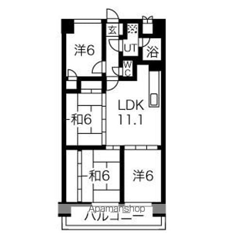ライオンズマンション藤ヶ丘ガーデンの間取り写真