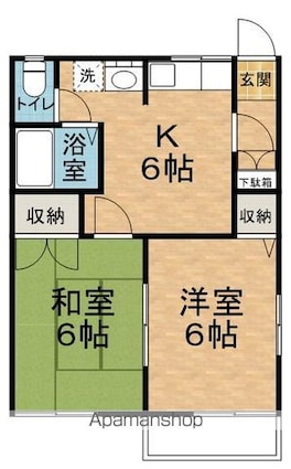 フレグランスファミリア[2DK/39.04m2]の間取図