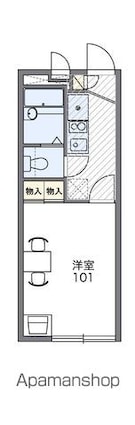 レオパレスＴＡＣＨＩＢＡＮＡ[1K/19.87m2]の間取図
