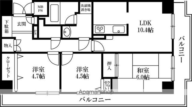 グランデュオ五日市駅前ウエストの間取り写真