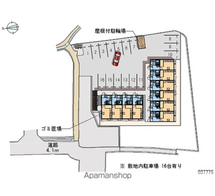 レオパレス梅の里[1K/23.18m2]の配置図