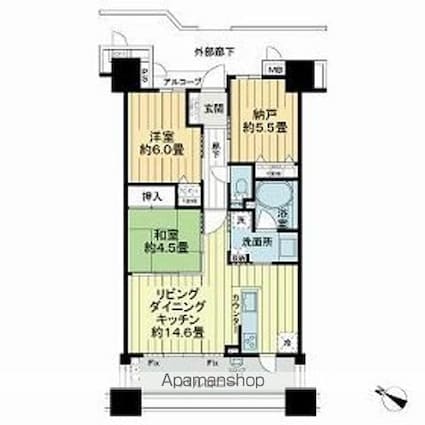 サーパスシティ福山駅前[3LDK/68.19m2]の間取図