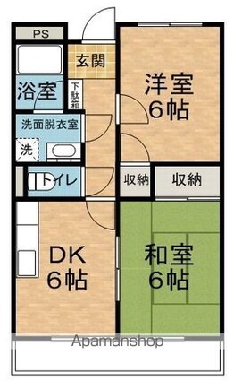 Ｌｉｍｐｉａ加賀[2DK/43.74m2]の間取図