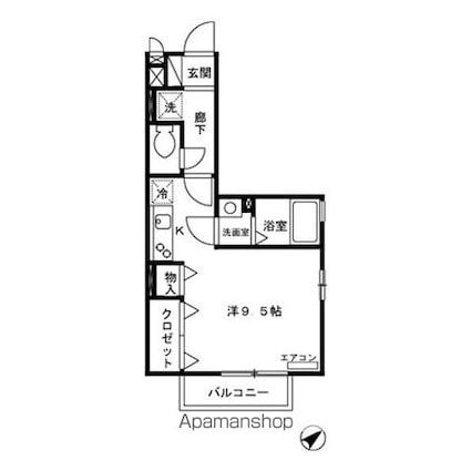 ルーチェ永福[1R/27.84m2]の間取図