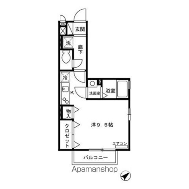 ルーチェ永福[1R/27.84m2]の間取図