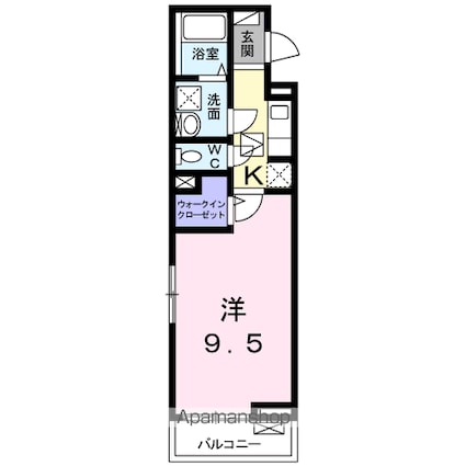 シュエット[1K/30.42m2]の間取図