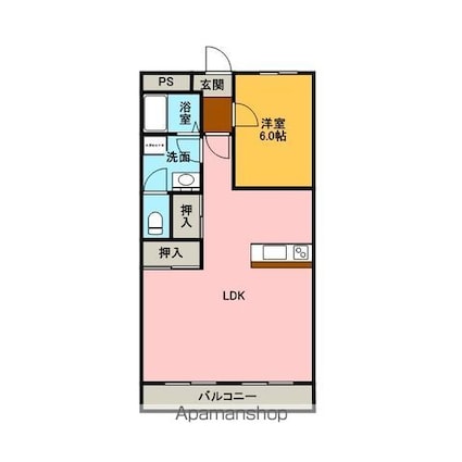 ミヤジママンション[1LDK/53.46m2]の間取図