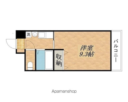 セトルはまおおつ[1K/25.96m2]の間取図