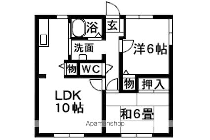 ドリーム八木山[2LDK/52.8m2]の間取図