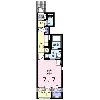 ル・ココン[1K/31.66m2]の間取図