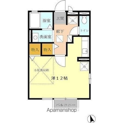 ＣＡＳＡ　ＧＲＡＮＤＥ　Ⅲ[1K/29.44m2]の間取図