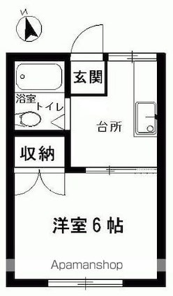 ハイムーンヒルズ[1K/19.83m2]の間取図