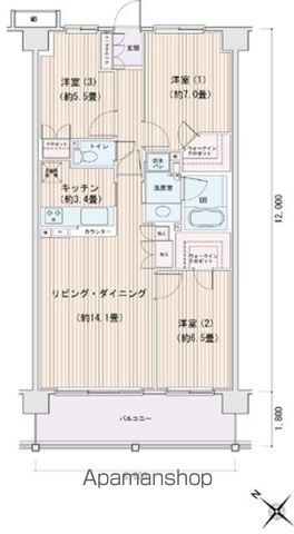 エスティメゾン豊洲レジデンスDの間取り写真