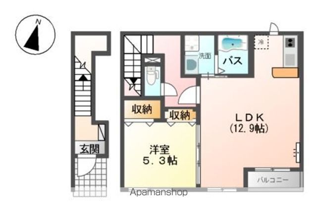 【和歌山市杭ノ瀬のアパートの間取り】