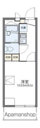 レオパレスボヌール[1K/19.87m2]の間取図
