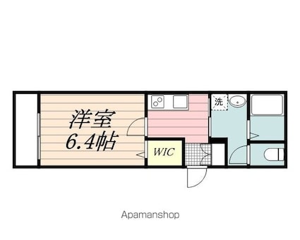 Ｒ[1K/27.99m2]の間取図