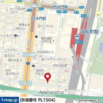 プレール・ドゥーク浜松町[1K/26.08m2]の配置図