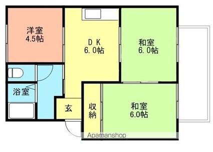 和歌山県和歌山市松島[3DK/48.67m2]の間取図