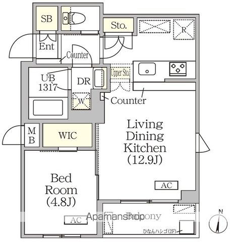 杉並区堀ノ内のマンションの間取り