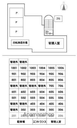 香川県高松市井口町[1R/18.24m2]の配置図