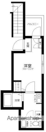 ＭＥＬＤＩＡ松島四丁目[1K/18.42m2]の間取図
