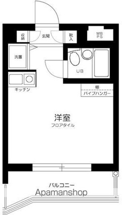 東京都大田区池上１丁目[1R/16.56m2]の間取図